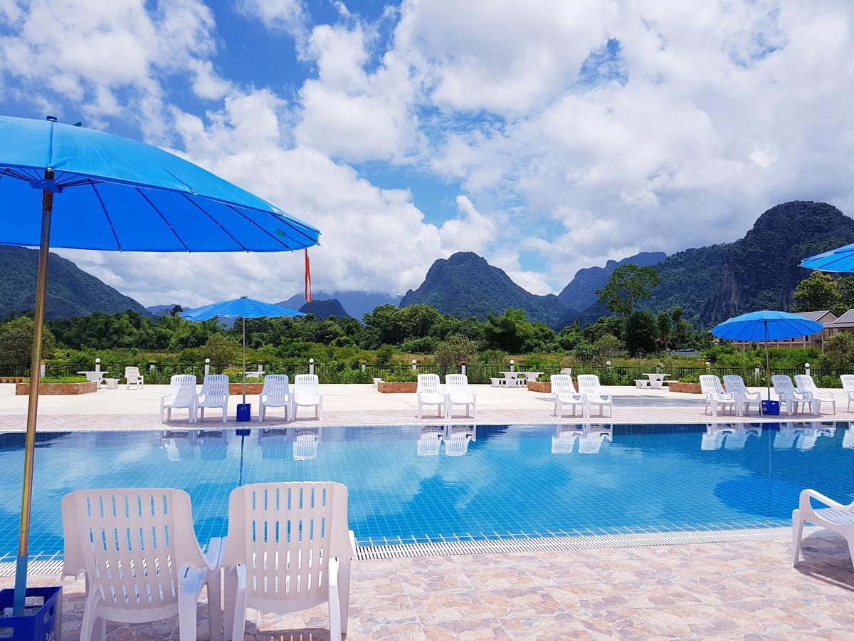 Simon Riverside Hotel Vang Vieng Esterno foto