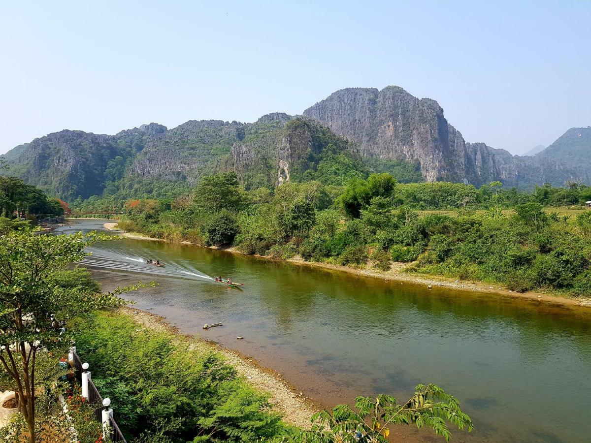 Simon Riverside Hotel Vang Vieng Esterno foto