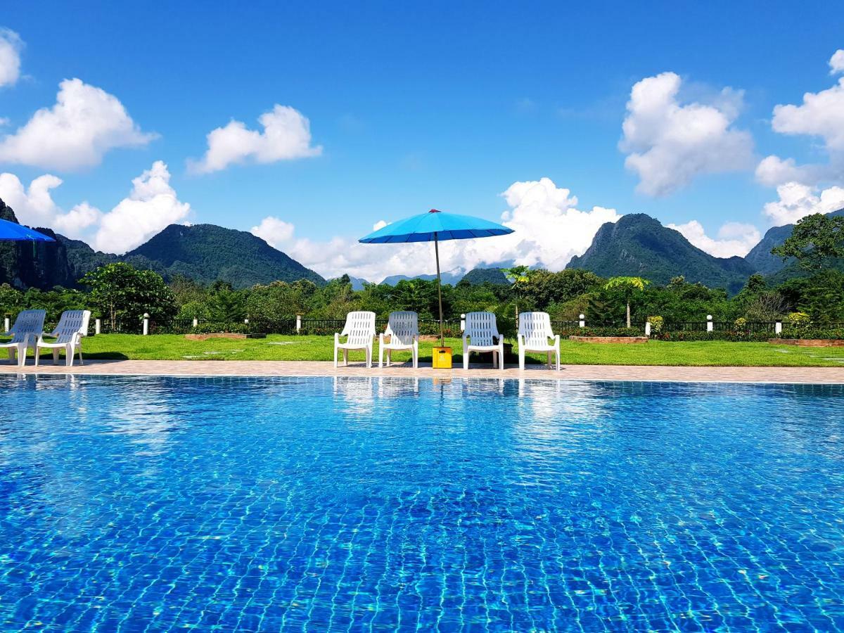 Simon Riverside Hotel Vang Vieng Esterno foto
